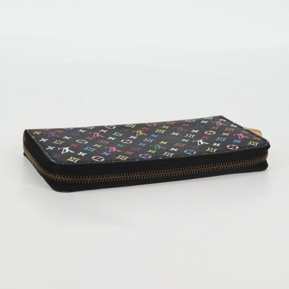 LOUIS VUITTON Monogram Multicolor Zippy Wallet Long Black M60243 LV Auth 132782V - Picture 6 of 16